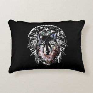 Coussins Décoratifs Animal à l'esprit sauvage loup aquarelle