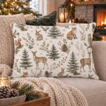 Animaux de la forêt boisée rustique d'hiver