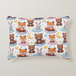 Coussins Décoratifs 🧡 Animaux Mignons de la Forêt de Style Vintage Fa
