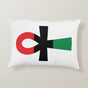 Coussins Décoratifs Ankh rouge, noir et vert