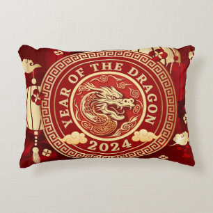 Coussins Décoratifs Année du Dragon 2024   SIGNE Zodiaque chinois