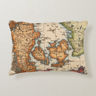 Coussins Décoratifs Antique vieille carte inspirée (10)