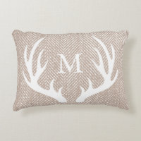 Antlers de cerfs blancs rustiques et épine dorsale
