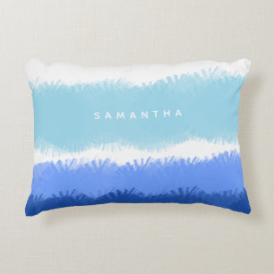 Coussins Décoratifs Aquarelle Abstraite moderne tons bleus