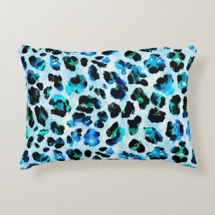 Coussins Décoratifs Aquarelle Abstraite Motif de peau léopard