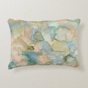 Coussins Décoratifs Aquarelle Abstraite verte Terre