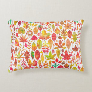 Coussins Décoratifs Aquarelle automne automne automne feuilles sans co