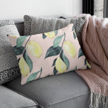 Coussins Décoratifs Aquarelle Citrons et Feuilles Motif jaune sans cou<br><div class="desc">Aquarelle Citrons et Feuilles Motif jaune sans couture</div>