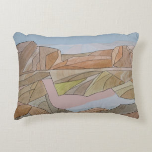 Coussins Décoratifs Aquarelle de plage perdue Imprimer