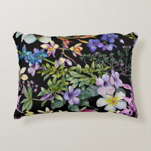 Coussins Décoratifs Aquarelle Feuilles tropicaux : Motif transparent