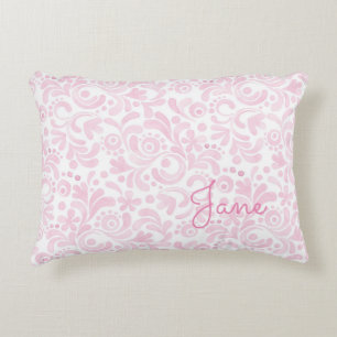 Coussins Décoratifs Aquarelle Floral Art NOM rose blanc ceint doux