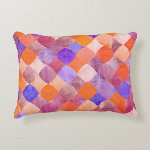 Coussins Décoratifs Aquarelle géométrique, écailles de poissons arabes