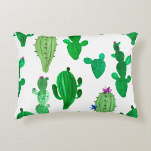 Coussins Décoratifs Aquarelle illustration de cactus du désert à encre