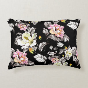 Coussins Décoratifs Aquarelle motif transparent avec feuilles et color