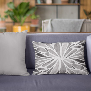 Coussins Décoratifs Aquarelle noire et blanche abstraite éclatement fl