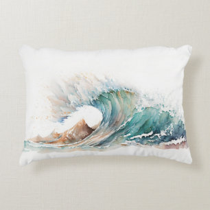 Coussins Décoratifs Aquarelle Ocean Wave