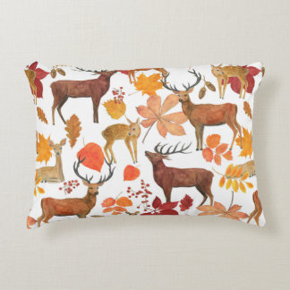 Coussins Décoratifs Aquarelle peinture sans couture motif avec cerfs e