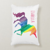 Coussins Décoratifs Aquarelle Rainbow Unicorn Silhouette Enfants Jolie (Devant(Vertical))