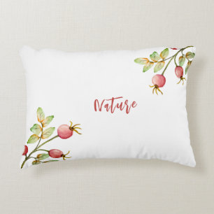 Coussins Décoratifs Aquarelle rose hanches