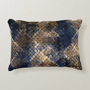 Coussins Décoratifs Aquarelle Sauvage Snakeskin Design transparent