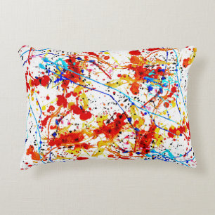 Coussins Décoratifs Aquarelle Spots Motif Arrière - plan blanc