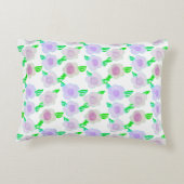 Coussins Décoratifs Aquarelle violette mignonne Art Floral (Dos)