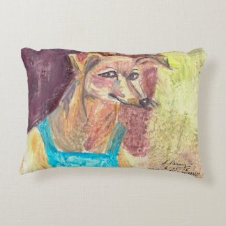 Coussins Décoratifs Aquarelle "Ziggy the Dog in Overalls"