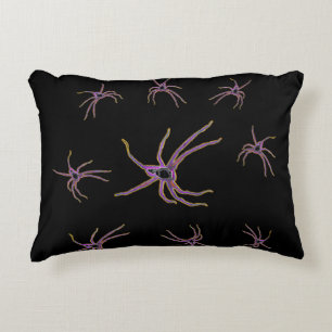 Coussins Décoratifs Araignées De Chasse Sur Noir,