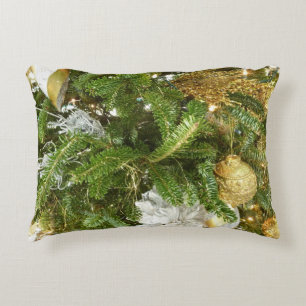 Coussins Décoratifs Arbre de Noël I Argent et Or