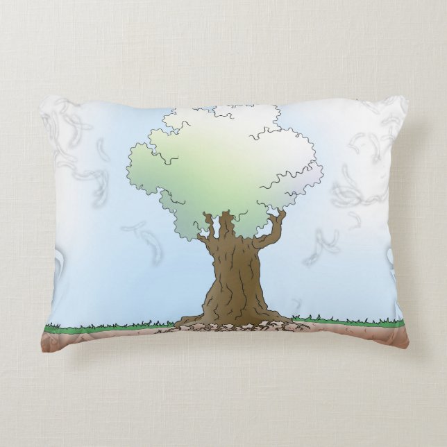 COUSSINS DÉCORATIFS ARBRE VERT (Devant)