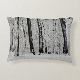 Coussins Décoratifs Arbres    neige d'hiver-     -