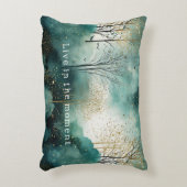 Coussins Décoratifs Arbres verts or avec oiseaux Noël (Devant(Vertical))