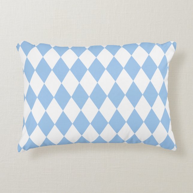Coussins Décoratifs Arlequin Bleu Bébé (Devant)
