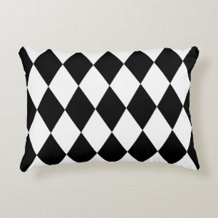 Coussins Décoratifs Arlequin noir et blanc
