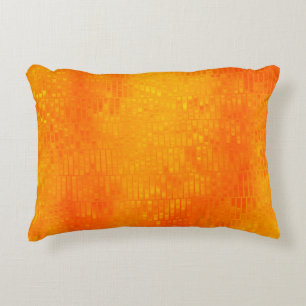 Coussins Décoratifs Arrière - plan abstrait en mosaïque orange brillan