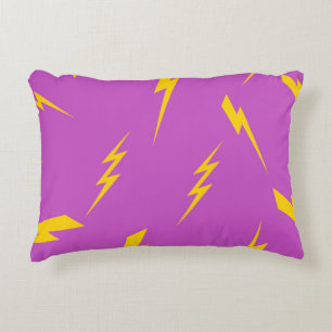 Coussins Décoratifs Arrière - plan de foudre pourpre Motif Y2K