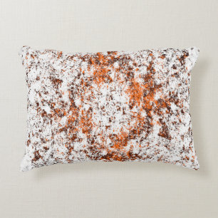 Coussins Décoratifs Arrière - plan grunge brun foncé. Noir blanc orang
