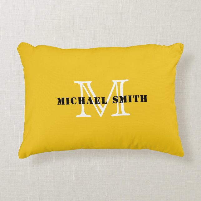 Coussins Décoratifs Arrière - plan Monogram Deep Lemon (Devant)