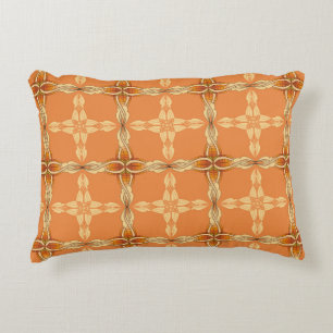 Coussins Décoratifs Arrière - plan orange avec tribe répétée abstracta