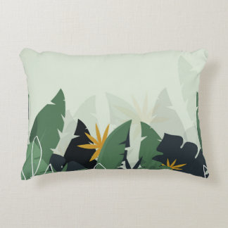 Coussins Décoratifs Arrière - plan tropical aux plantes de jungle. Dép