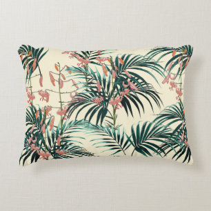 Coussins Décoratifs Arrière - plan tropical aux plantes de jungle. San