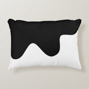 Coussins Décoratifs Art Abstrait minimal moderne noir et blanc