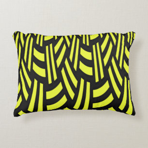 Coussins Décoratifs Art Déco jaune et noir