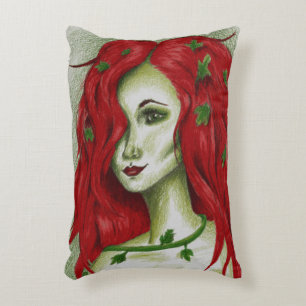 Coussins Décoratifs Art Fantastique de Pixie Femme Rousse Nymphe de Li