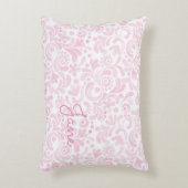 Coussins Décoratifs Art floral aquarelle NOM rose blanc féminin doux (Devant(Vertical))