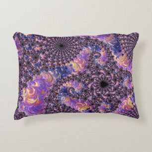 Coussins Décoratifs Art fractal coloré ton joyau trippy groovy bohème