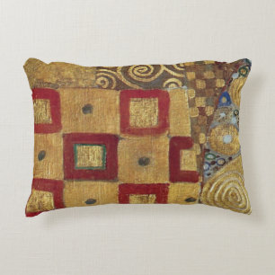 Coussins Décoratifs Art Nouveau Klimt - Or, Rouge, Vieil Or, Argent