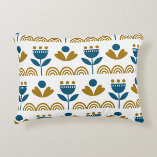 Coussins Décoratifs Art populaire scandinave, motif coloré.