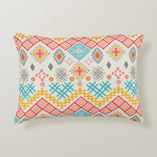 Coussins Décoratifs Art tribal : imprimé géométrique boho.