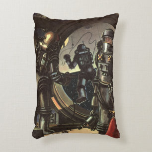 Coussins Décoratifs Astronautes de la science-fiction vintage en prome